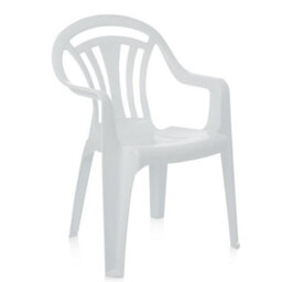 HEATON WHOLESALE 12 X Strong White Indoor Outdoor Picnic Camping Low Back Garden Patio Chairs - thumbnail 1
