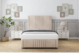 "Comfort Royal Sand Naples Divan Bed Set 2 Drawers Right Side - 26"" Strutted & 12"" Footboard 3' Single" - thumbnail 1