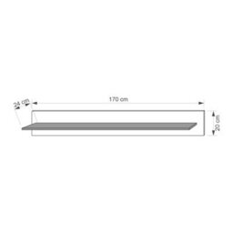 Arte Modern Volpiano 5 Wall Shelf 1700mm - Sleek Graphite Finish, Sturdy Structure, Decorative Storage - thumbnail 2