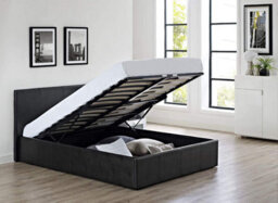 Kosy Koala Ottoman Storage Leather Bed Side Lift Black 3Ft Single Bed Bonnell Spring High-Density Foam Mattress - thumbnail 3