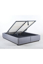 Modernique Elizabeth Grey Fabric Lift Up With Drawer Storage Bed In 4Ft6 - thumbnail 1