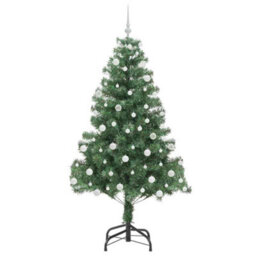 Vidaxl Christmas Tree With 300 Leds With Stand Green 180 Cm Pvc - thumbnail 4