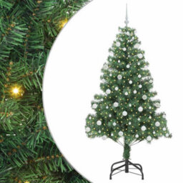 Vidaxl Christmas Tree With 300 Leds With Stand Green 180 Cm Pvc - thumbnail 2