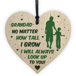 Red Ocean Novelty Gift For Grandad Birthday Christmas Heart Thank You Gift For Him Keepsake - thumbnail 1