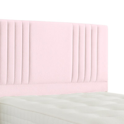 "Urban Textures Luxury 20"" High Milan Boucle Upholstered Bed Headboard - Pink" - image 1