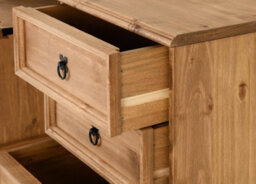 Seconique Corona Computer Desk 1 Door 3 Drawer Distressed Waxed Pine - thumbnail 7
