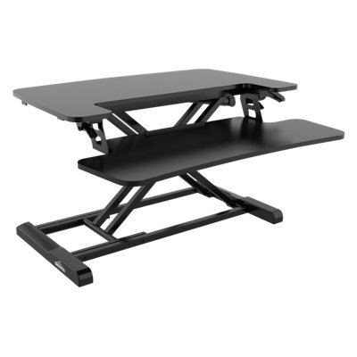 Dellonda 71Cm Height Adjustable Standing Desk Converter Riser, 50Cm Max Height, 15Kg Capacity - Dh14 - image 1