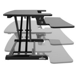 Dellonda 71Cm Height Adjustable Standing Desk Converter Riser, 50Cm Max Height, 15Kg Capacity - Dh14 - thumbnail 9