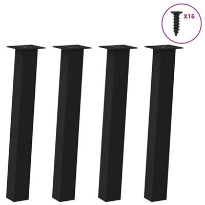 Walplus Console Table Legs 4 Pcs Black 72 Cm Steel - image 1