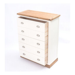 Cabinet Bits Tropea 5 Drawer Chest Of Drawers Chrome Cup Handle - thumbnail 5