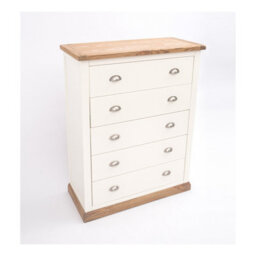 Cabinet Bits Tropea 5 Drawer Chest Of Drawers Chrome Cup Handle - thumbnail 4
