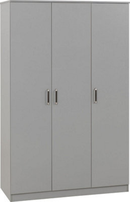 Seconique Dakota 3 Door Wardrobe Light Grey - image 1