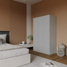 Seconique Dakota 3 Door Wardrobe Light Grey - thumbnail 3