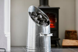 Coal13 - Sturdy Black Ellipse Coal Hod Metal 43X24Cm Fireplace Bucket With Handles For Ash Kindling Wood Log Storage - thumbnail 5