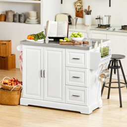 Sobuy Kitchen Trolley With 3 Drawers 130X71X91Cm Classic Fkw41-Ii-St - thumbnail 7