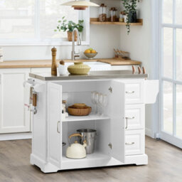 Sobuy Kitchen Trolley With 3 Drawers 130X71X91Cm Classic Fkw41-Ii-St - thumbnail 5
