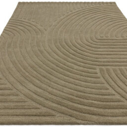 Green Geometric 10-14mm Pile Stain-Resistant Rug For Bedroom, Dining Room, Easy To Clean Wool Area Rug-200Cm X 290Cm - thumbnail 3