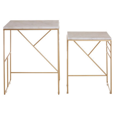 Orsina Stunning Design Set Of 2 Square Side Tables, Elegant Side Tables For Livingroom, Functional Bedside Table - image 1