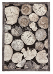 Cream/grey Rug, Stain-Resistant Rug, Abstract Rug, Funky Modern Rug For Living Room, & Dining Room-120Cm X 170Cm - thumbnail 1