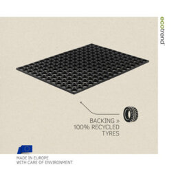 Nicoman Black Honeycomb Heavy Duty Door Mat, 75Cm X 45Cm - thumbnail 3