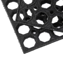 Nicoman Black Honeycomb Heavy Duty Door Mat, 75Cm X 45Cm - thumbnail 5