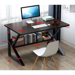 K-Shaped Gaming Desk Computer Gaming Table W/ Storage Pedal 120X60X75Cm - thumbnail 2