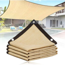 Beige 3X3M Rectangular Hdpe Shade Sail - thumbnail 2
