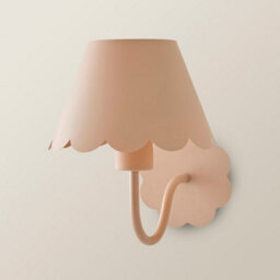 Valuelights Hattie Pair Of Pink Scallop Rechargeable Wall Lights - thumbnail 4