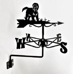 Oakley Mini Cockapoo Weathervane - Black Wind Vane - Steel - L38 X W38 X H45.5 Cm - Black - thumbnail 1