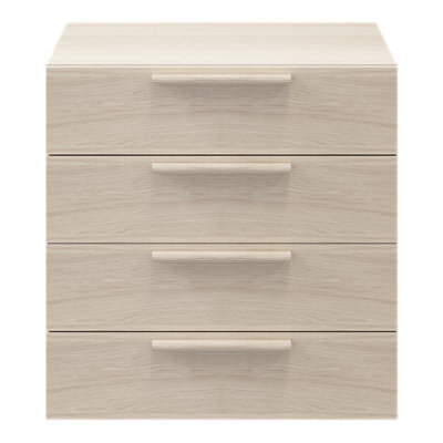 GoodHome Atomia Freestanding Matt Oak Effect 4 Drawer Chest Of Drawers (H)750mm (W)750mm (D)450mm - image 1
