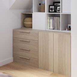GoodHome Atomia Freestanding Matt Oak Effect 4 Drawer Chest Of Drawers (H)750mm (W)750mm (D)450mm - thumbnail 4
