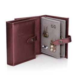 Little Book Of Earrings Portable Bronze Earring Organiser, Holds Up To 12 Pairs, Compact Travel Case - thumbnail 2
