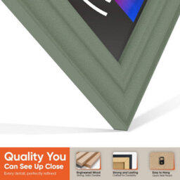 "12X12""  Green Classic Vinyl Record Frame For 12 Inch Lp Album Covers - Elegant Wall Display - Ak Frames" - thumbnail 3