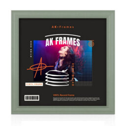 "12X12""  Green Classic Vinyl Record Frame For 12 Inch Lp Album Covers - Elegant Wall Display - Ak Frames" - thumbnail 1