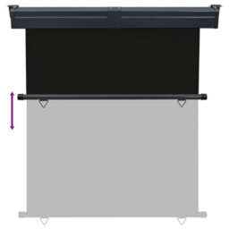 Walplus Balcony Side Awning Garden Sun Shade Canopy Gazebo For Back Door, Porch, Patio 165X250 Cm Black - thumbnail 5