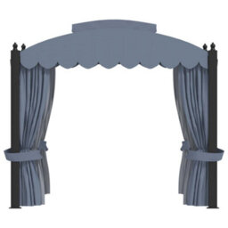 Berkfield Classic Gazebo With Curtains 3X4 M Anthracite Steel - thumbnail 3