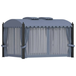 Berkfield Classic Gazebo With Curtains 3X4 M Anthracite Steel - thumbnail 5