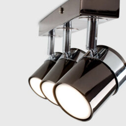 Valuelights Rosie 3 Way Adjustable Black And Polished Chrome Effect Straight Bar Ceiling Spotlight - thumbnail 5