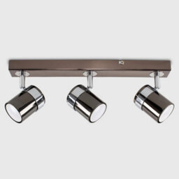Valuelights Rosie 3 Way Adjustable Black And Polished Chrome Effect Straight Bar Ceiling Spotlight - thumbnail 3