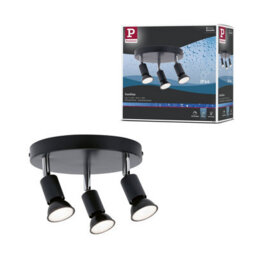 Paulmann 66752 Carolina Spotlight Ip44 Max. 3X10 Watts Dimmable Ceiling Spotlight Anthracite, Chrome Ceiling Lamp Metal - thumbnail 1