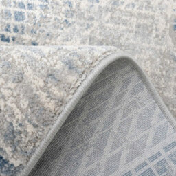 Loomed Silver Blue Distressed Abstract Geometric Area Rug 120X170Cm - thumbnail 6