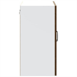 Berkfield Kitchen Wall Cabinet With Glass Door Kalmar Brown Oak Engineered Wood - thumbnail 8