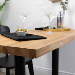domli Solid Wood Oak Table Top - 1200M X 600mm X 40mm - Top Grade European Wooden Large Square Kitchen Dining Tabletop Worktop Desktop - thumbnail 3