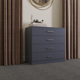 Seconique Dakota 4 Drawer Chest Of Drawers Dark Grey - thumbnail 8