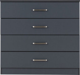 Seconique Dakota 4 Drawer Chest Of Drawers Dark Grey - thumbnail 3