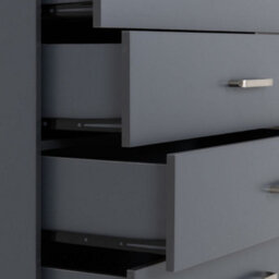 Seconique Dakota 4 Drawer Chest Of Drawers Dark Grey - thumbnail 5
