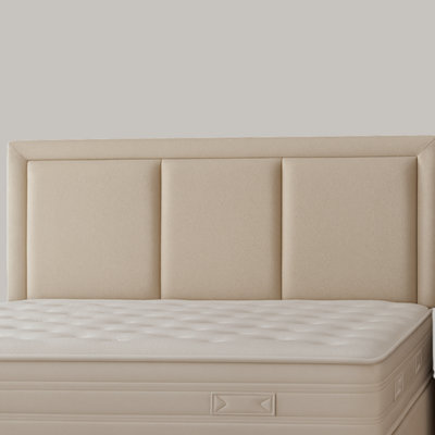"Urban Textures - Ciaro Luxury 20"" High Boucle Fabric Upholstered Headboard - Cream" - image 1