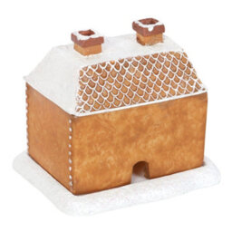 Something Different Gingerbread House Incense Cone Holder Brown/white (One Size) - thumbnail 2