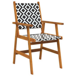 Berkfield 5 Piece Garden Dining Set Solid Wood Acacia - thumbnail 5