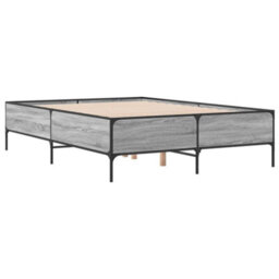 Berkfield Bed Frame Without Mattress Grey Sonoma 150X200 Cm King Size - thumbnail 6